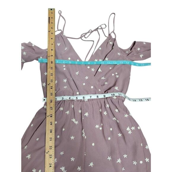 4Si3NNA mauve embroidered stars romper Small - Picture 8 of 8
